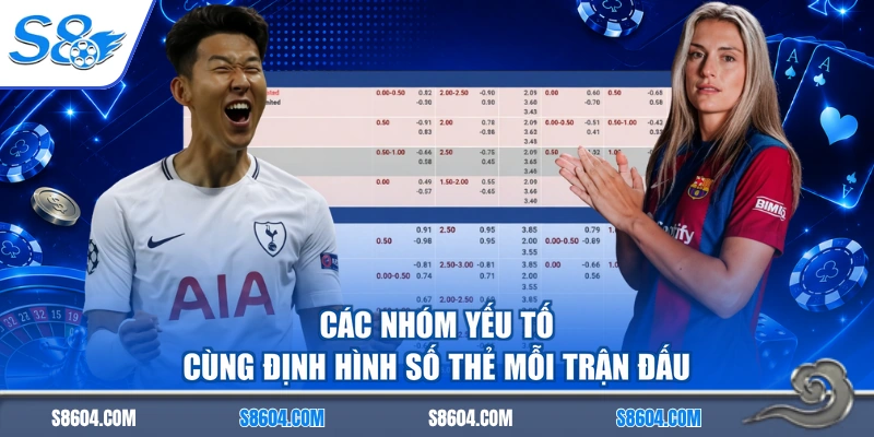 Các nhóm yếu tố cùng định hình số thẻ mỗi trận đấu